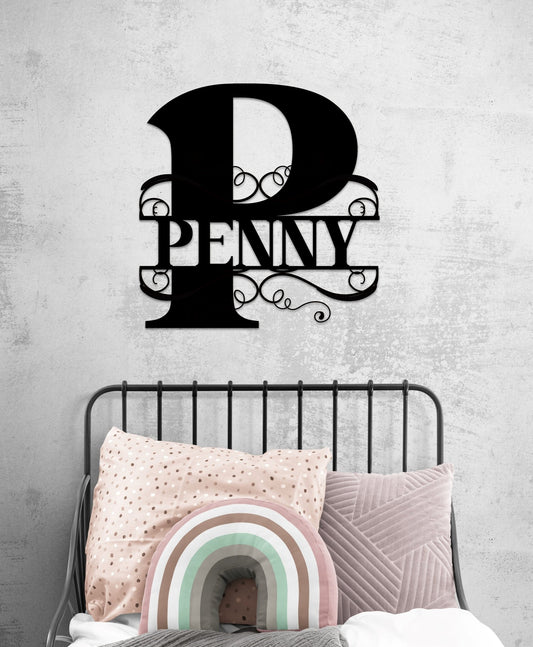 Custom Metal Sign - Monogram Wall Decor | Durable Metal Wall Art, Modern Style