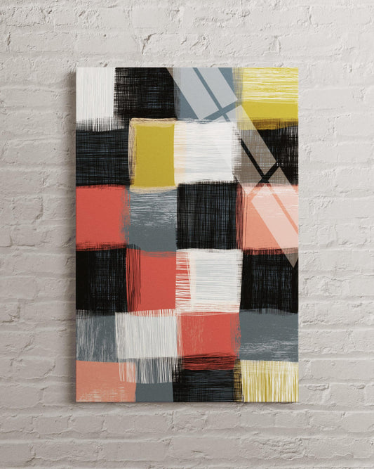 Tempered Glass Wall Art - Abstract Geometric Painting | Modern Durable Decor