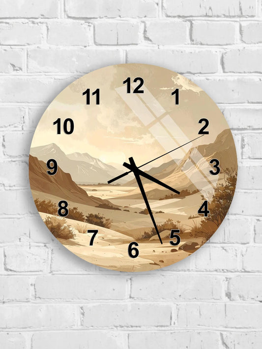 six round wall clocks with Roman numerals, each displaying a different time.