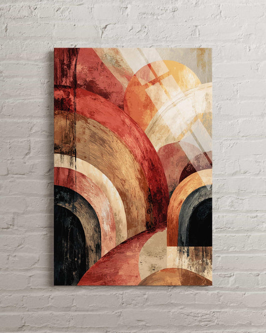 Tempered Glass Wall Art - Abstract Arches Decor | Mid Century Modern Print
