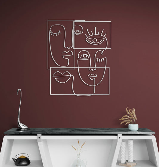 Metal Wall Art - Large 3D Powder Coated Decor | Personalized Home Gift