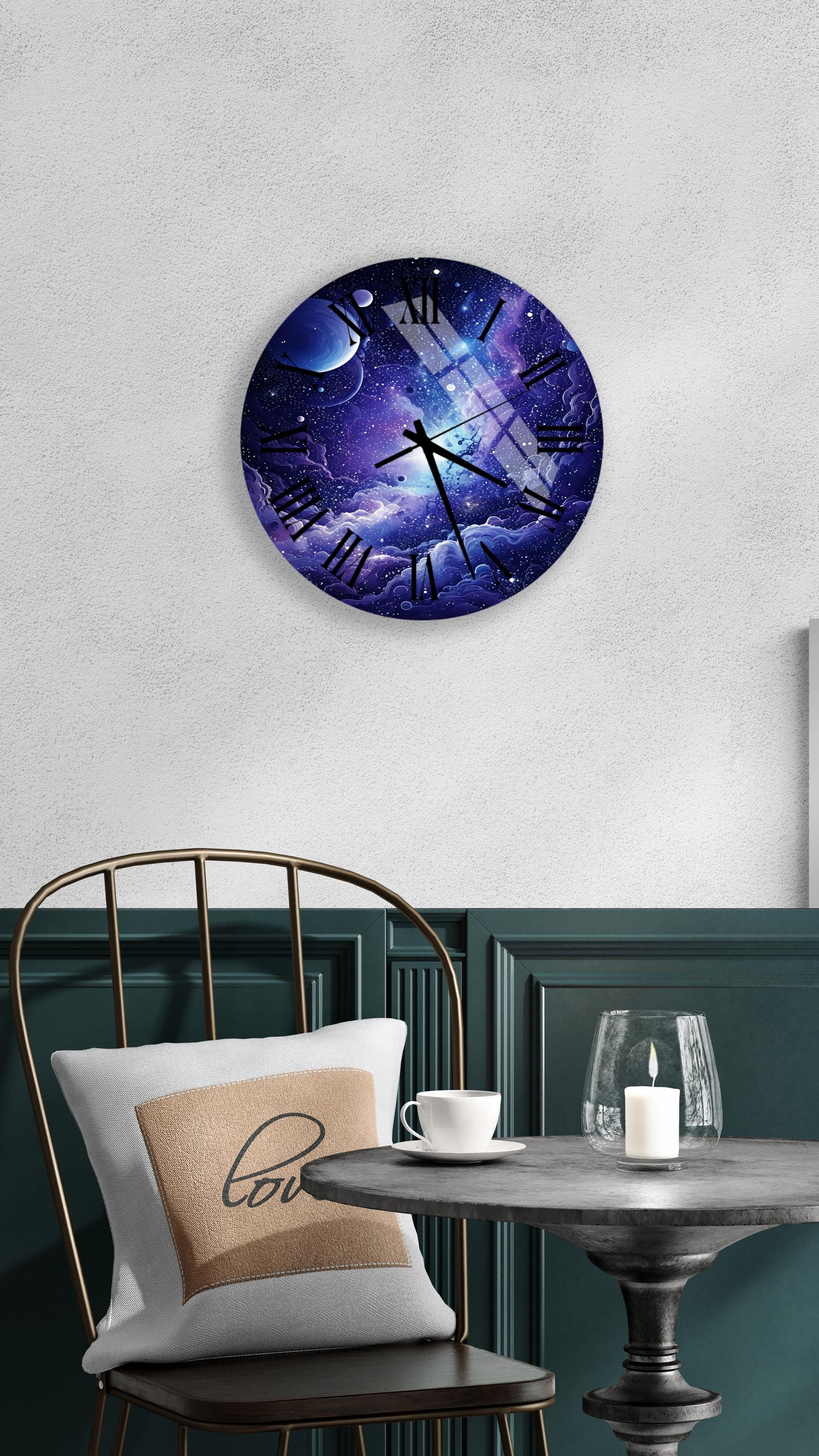 a clock that is on the side of a wall