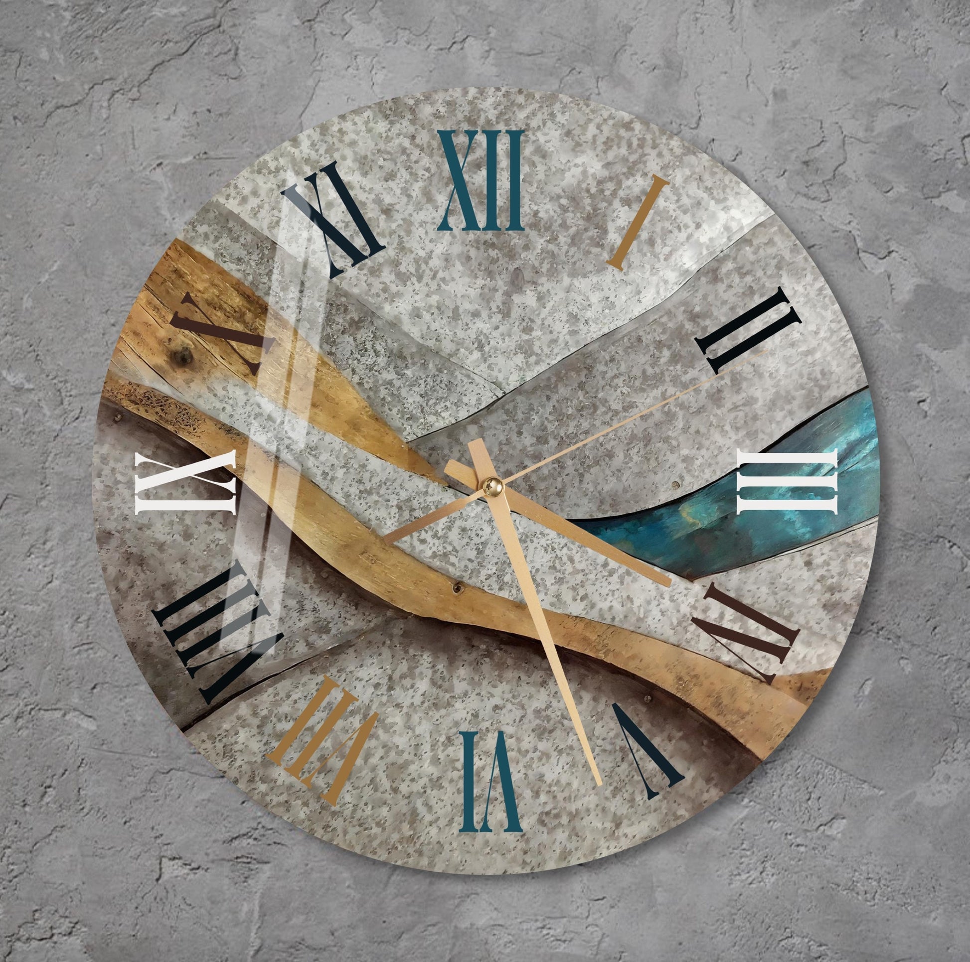 a clock that is on the side of a wall