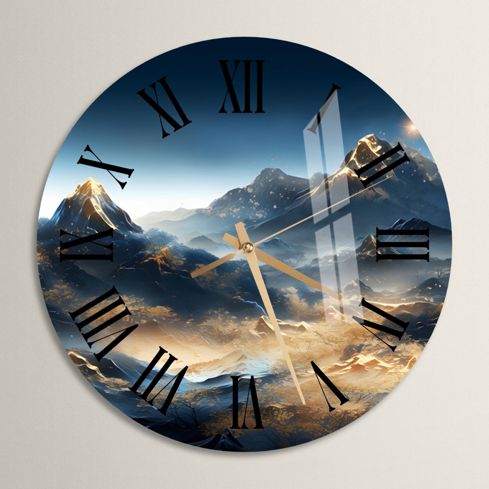 a clock that is on the side of a wall