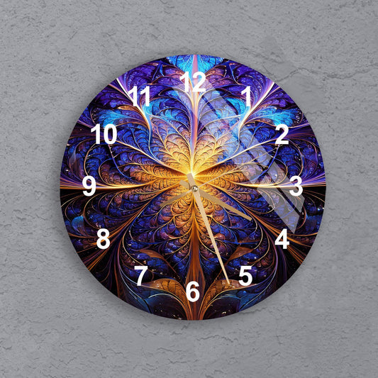 a clock that is on the side of a wall
