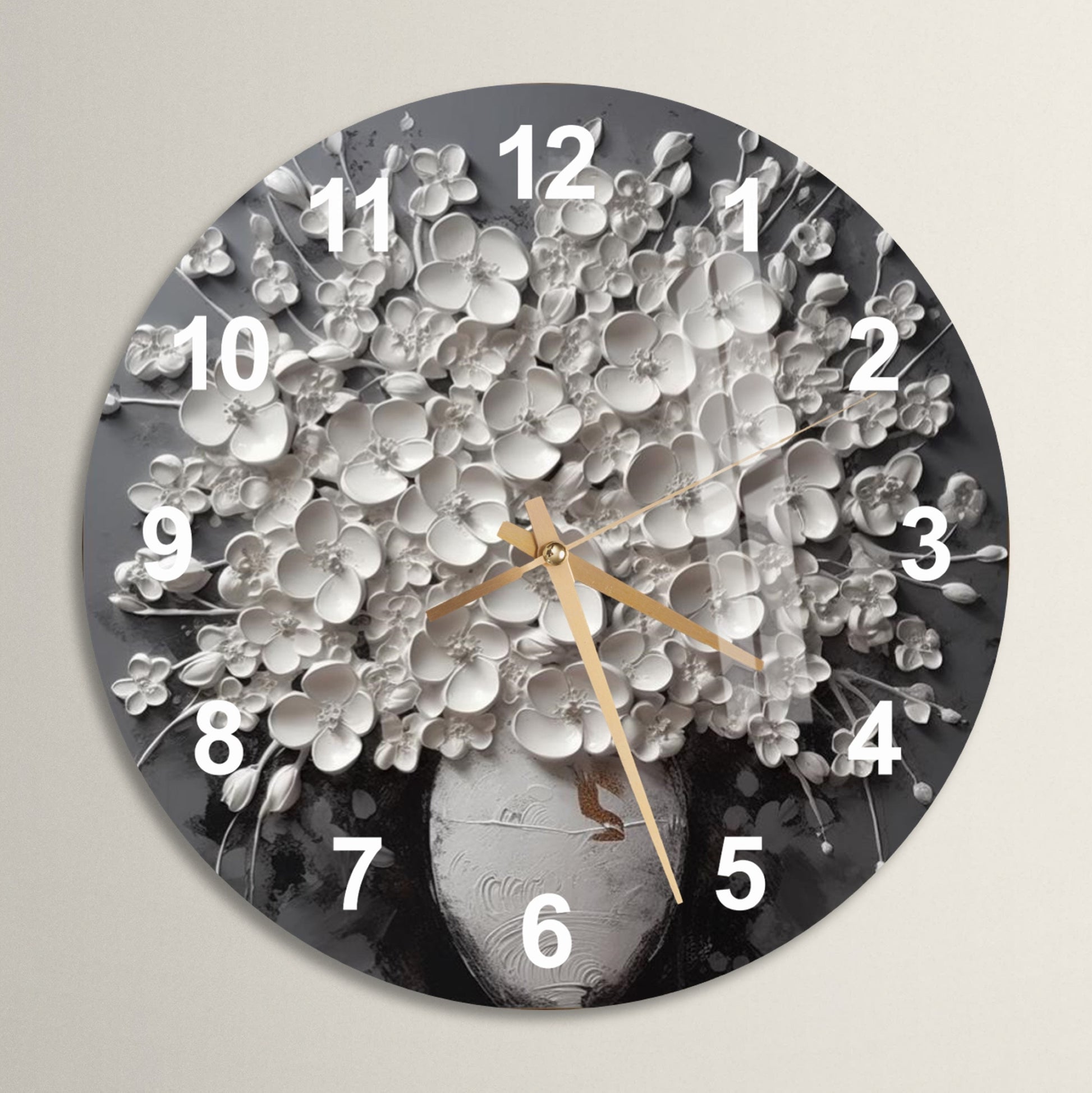 a clock with a bunch of balls on it