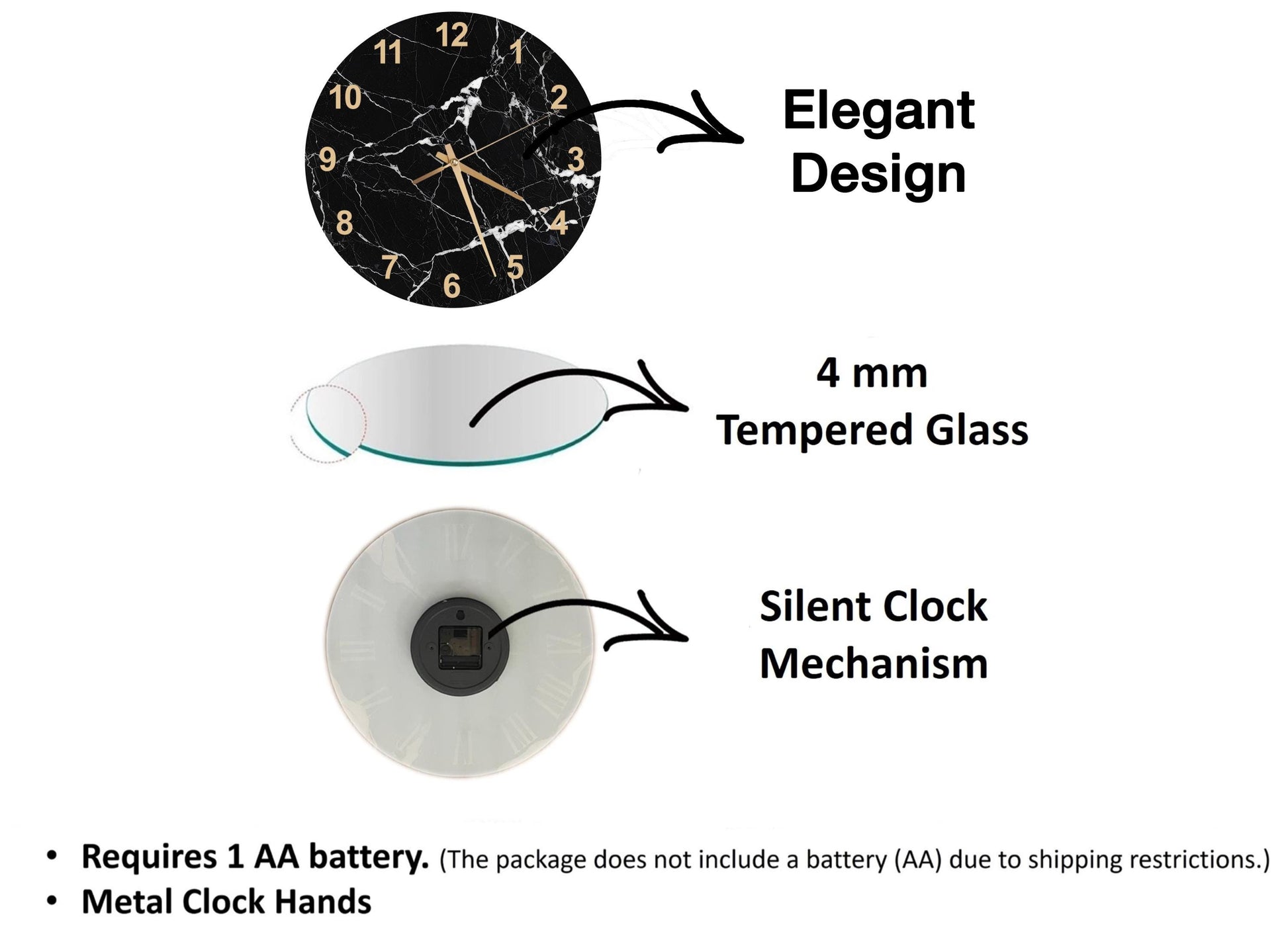 three different types of clocks, each with its own unique features and design elements.
