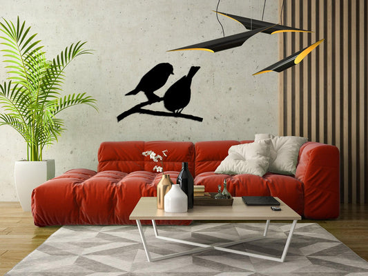Birds Metal Wall Art - Large 3D Nature Metal Decor | Personalized Gift