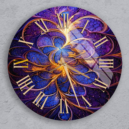 a clock that is on the side of a wall