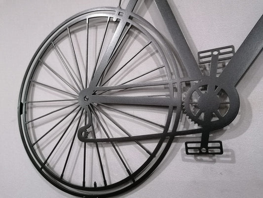Metal Bicycle Wall Art – Large Black Powder Coated 3D Bike Decor Gift