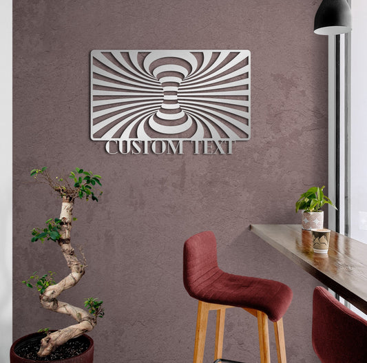 Personalized Metal Wall Art - Swirl Modern Metal Wall Decor | Unique Gift