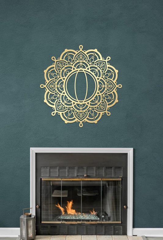 Gold Mandala Wall Art – Large Laser Cut Metal Decor | Bohemian Sacred Geometry