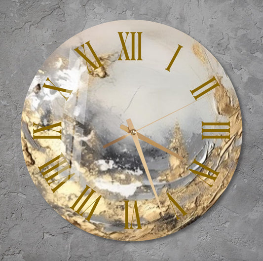 a clock with roman numerals on a wall