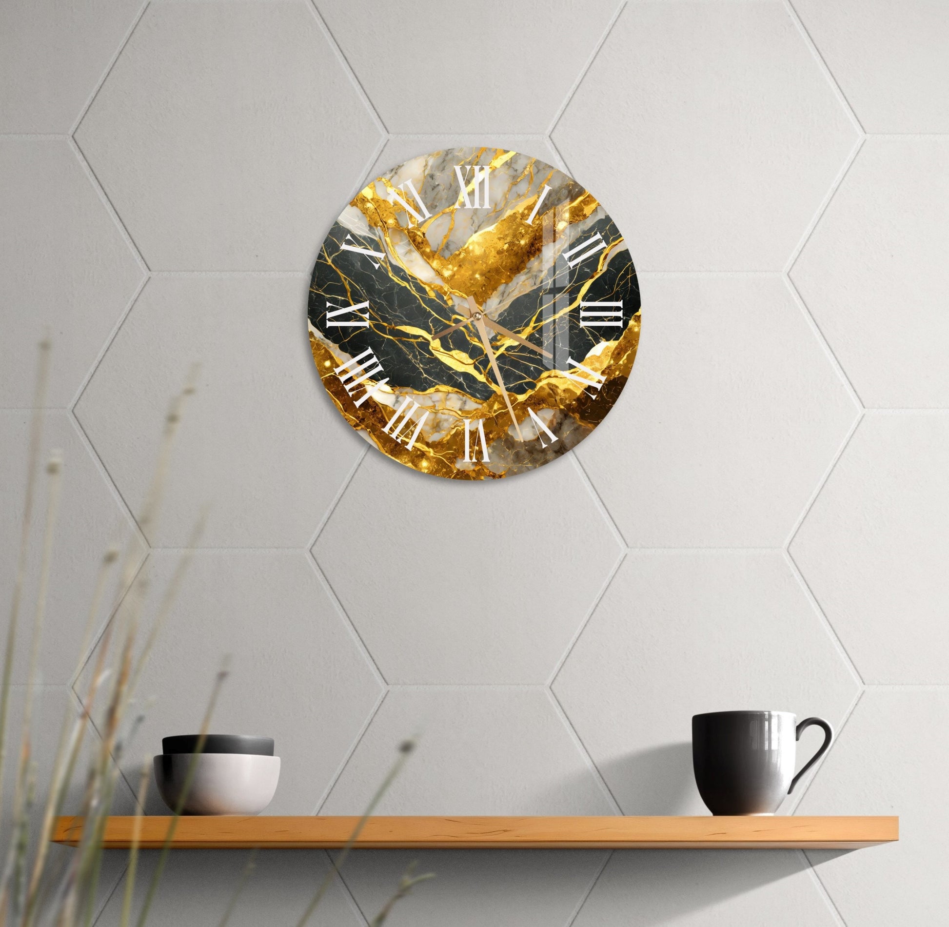 a clock on a wall in a room