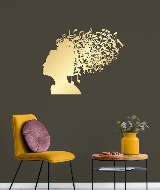 Music Notes Wall Art - Large Metal Sculpture | Unique Musician Gift Ideas