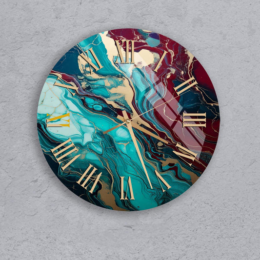 a clock that is on the side of a wall