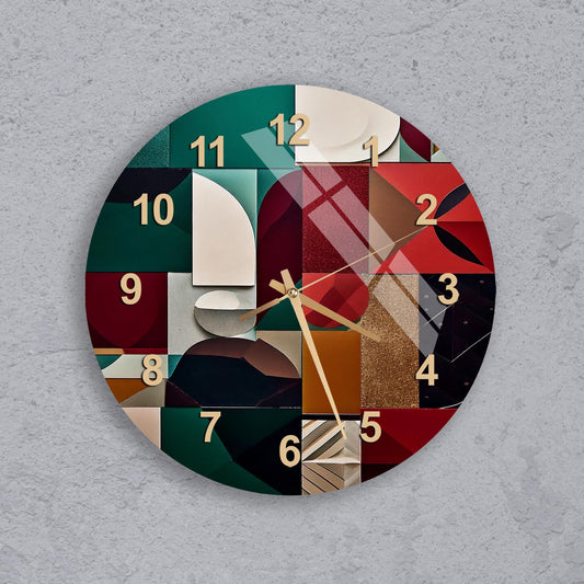 a clock that has a bunch of different colors on it