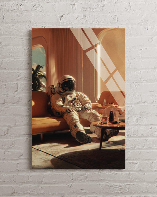Tempered Glass Wall Art – Astronaut Space Wall Decor for Modern Home Art