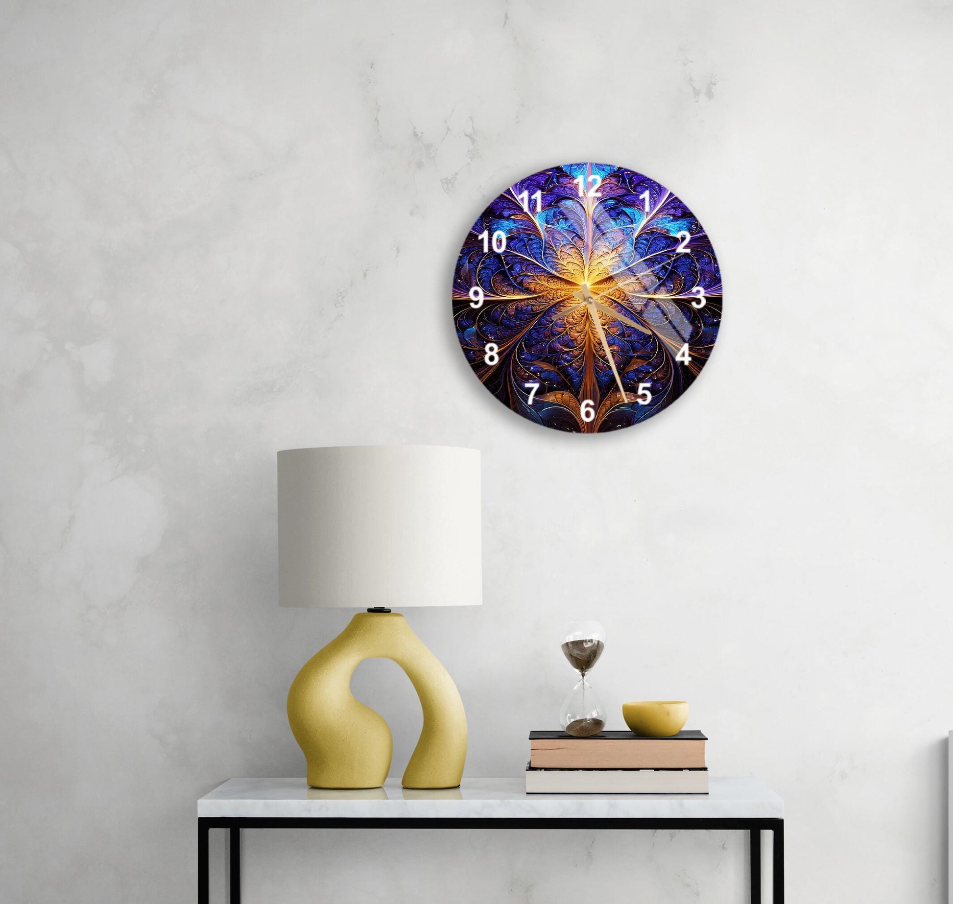 a clock on a wall in a room