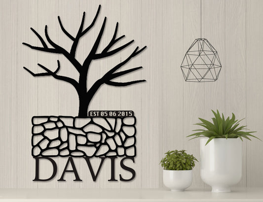 Personalized Wedding Gift - Custom Metal Heart Sign | Wedding Date Decor