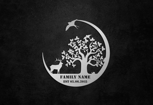 Personalized Metal Sign - Custom Deer Wall Decor | Cabin Lodge Outdoor Art