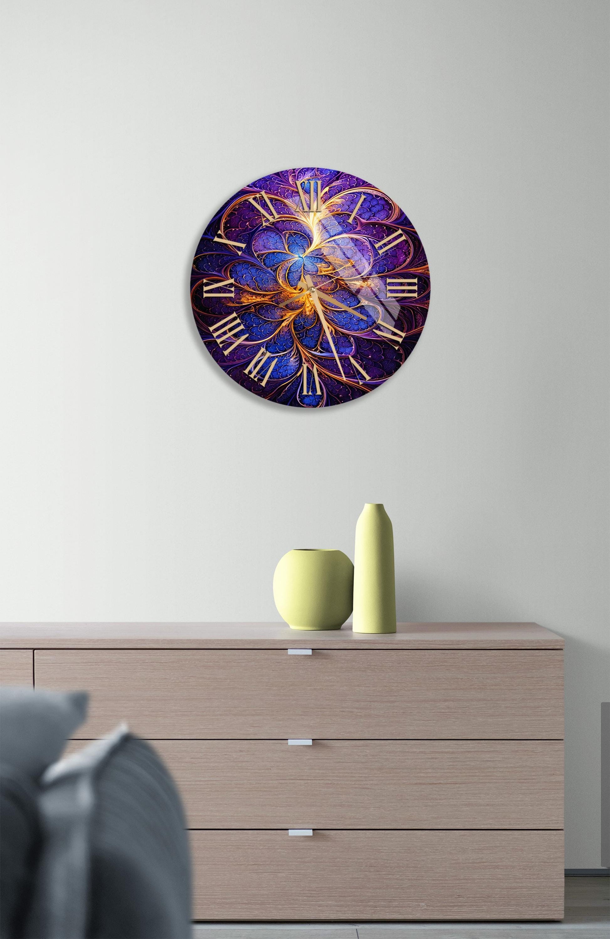 a clock on a wall in a room