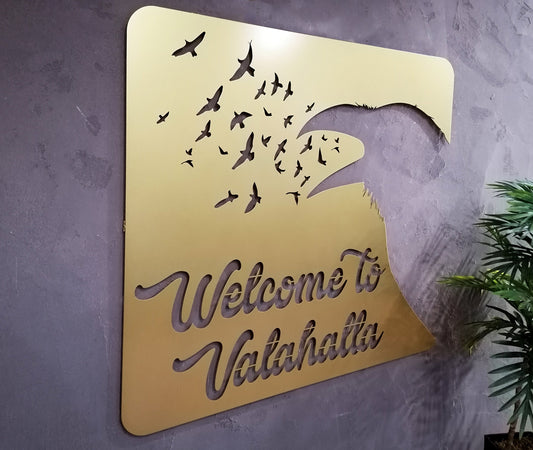 Custom Metal Wall Art - Personalized Raven Large Metal Wall Decor Gift