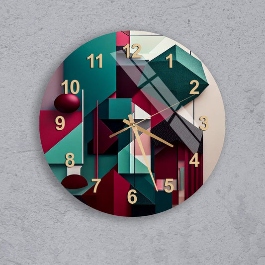a clock that has a design on it