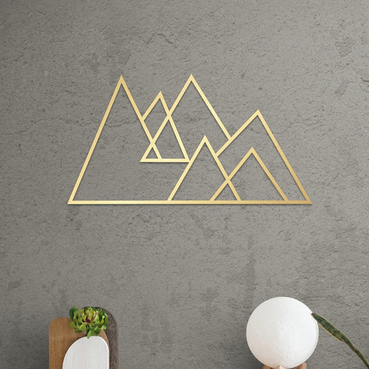 Mountain Metal Wall Art - Large Modern Metal Decor | Personalized Wedding Gift