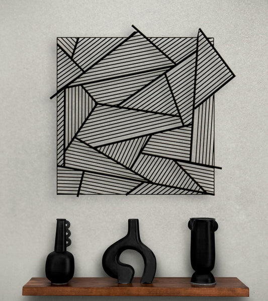 Metal Wall Art - Large Modern Abstract 3D Metal Decor | Unique Housewarming Gift