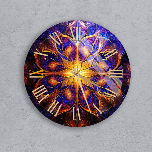 a clock that is on the side of a wall