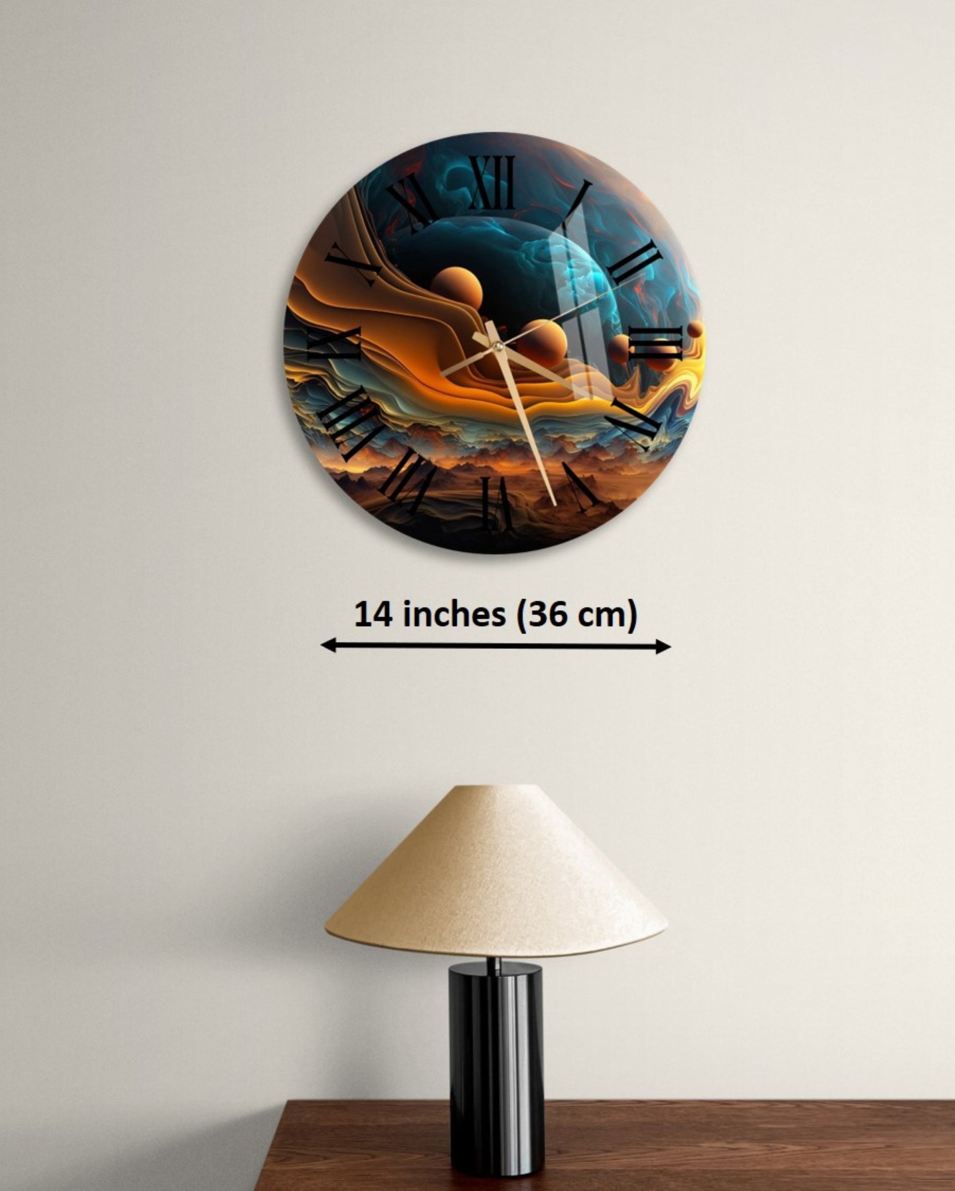 a clock on the wall shows the time