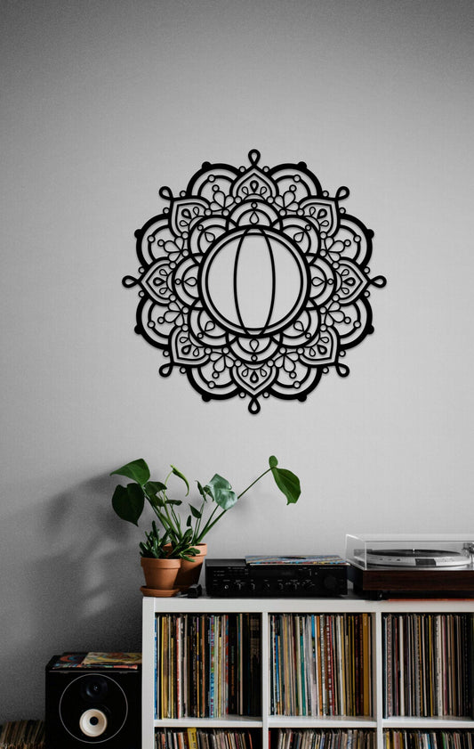 Gold Mandala Wall Art – Large Laser Cut Metal Decor | Bohemian Sacred Geometry