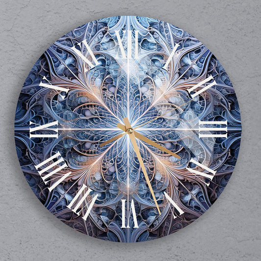 a clock that is on the side of a wall