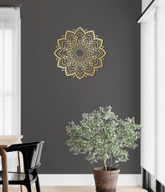 Metal Wall Art - Modern Mandala Decor | 3D Abstract Bedroom & Boho Style