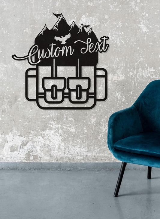 Custom Metal Wall Art - Large Modern Decor | Personalized Gift for Travellers