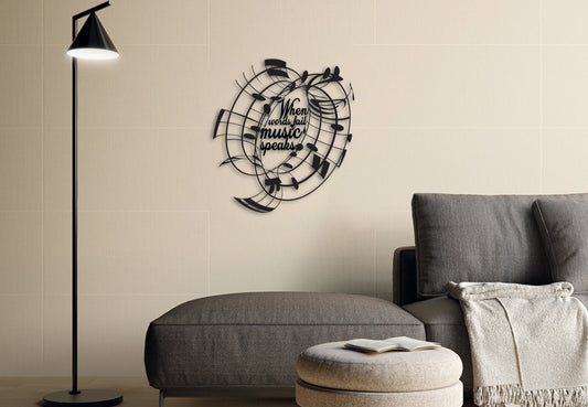 Music Notes Wall Art - Personalized Metal Decor | Large Contemporary Gift