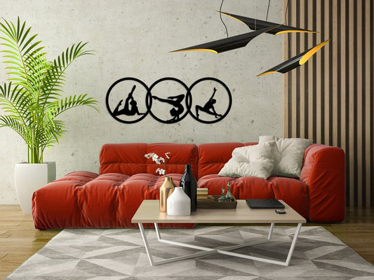 Gymnastic Metal Wall Art - Large Modern Home Decoration | Personalized Metal Art