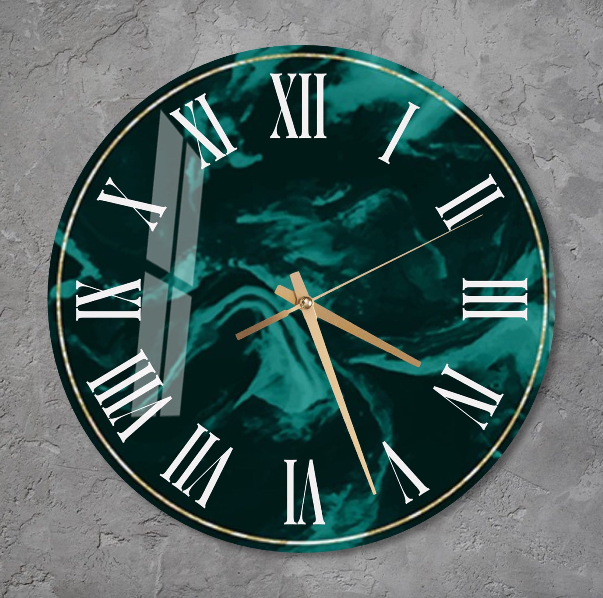 a clock with roman numerals on a wall