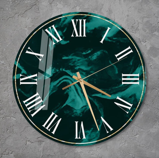 a clock with roman numerals on a wall