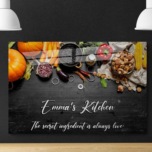 Personalized Glass Kitchen Art – Modern Tempered Glass Wall Decor, Floral Theme