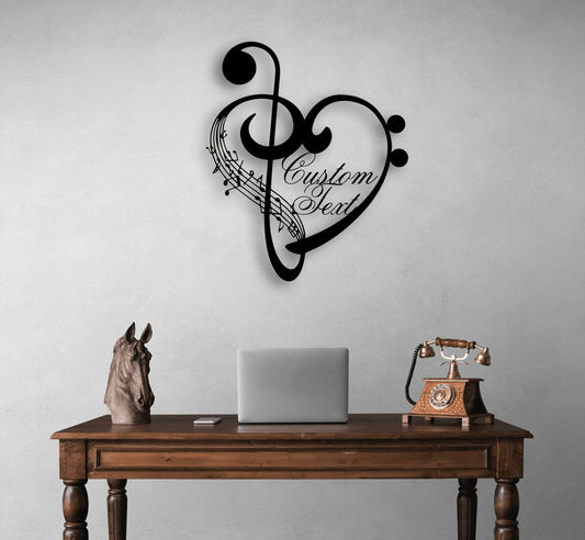 Music Notes Wall Art – Personalized Metal Decor for Modern Music Lovers