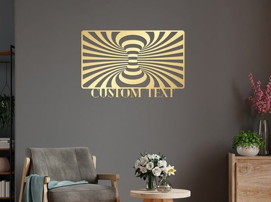 Personalized Metal Wall Art - Swirl Modern Metal Wall Decor | Unique Gift