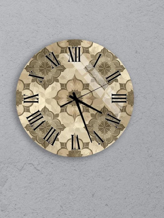 six round wall clocks with a similar design, arranged in a grid pattern on a gray background.