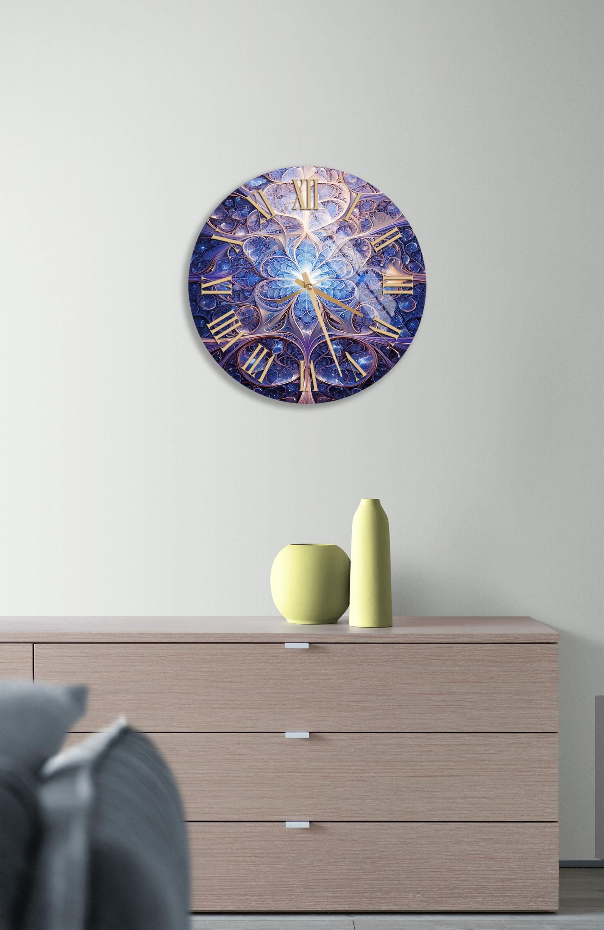 a clock on a wall in a room
