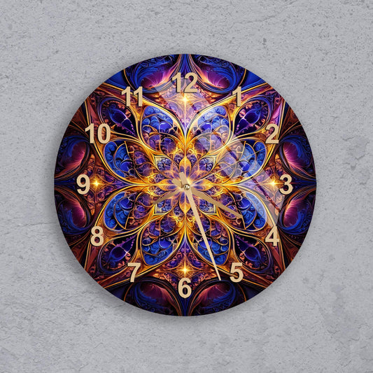 a clock that is on the side of a wall