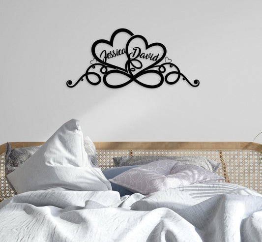 Personalized Wedding Gift - Custom Metal Heart Sign | Wedding Date Decor