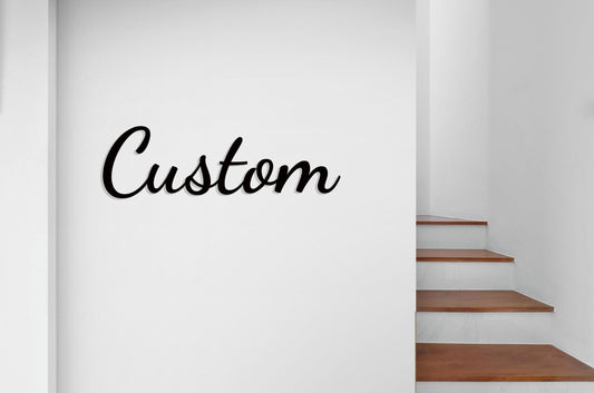 Custom Metal Wall Art – Personalized Metal Sign With 3D Powder Coated Finish