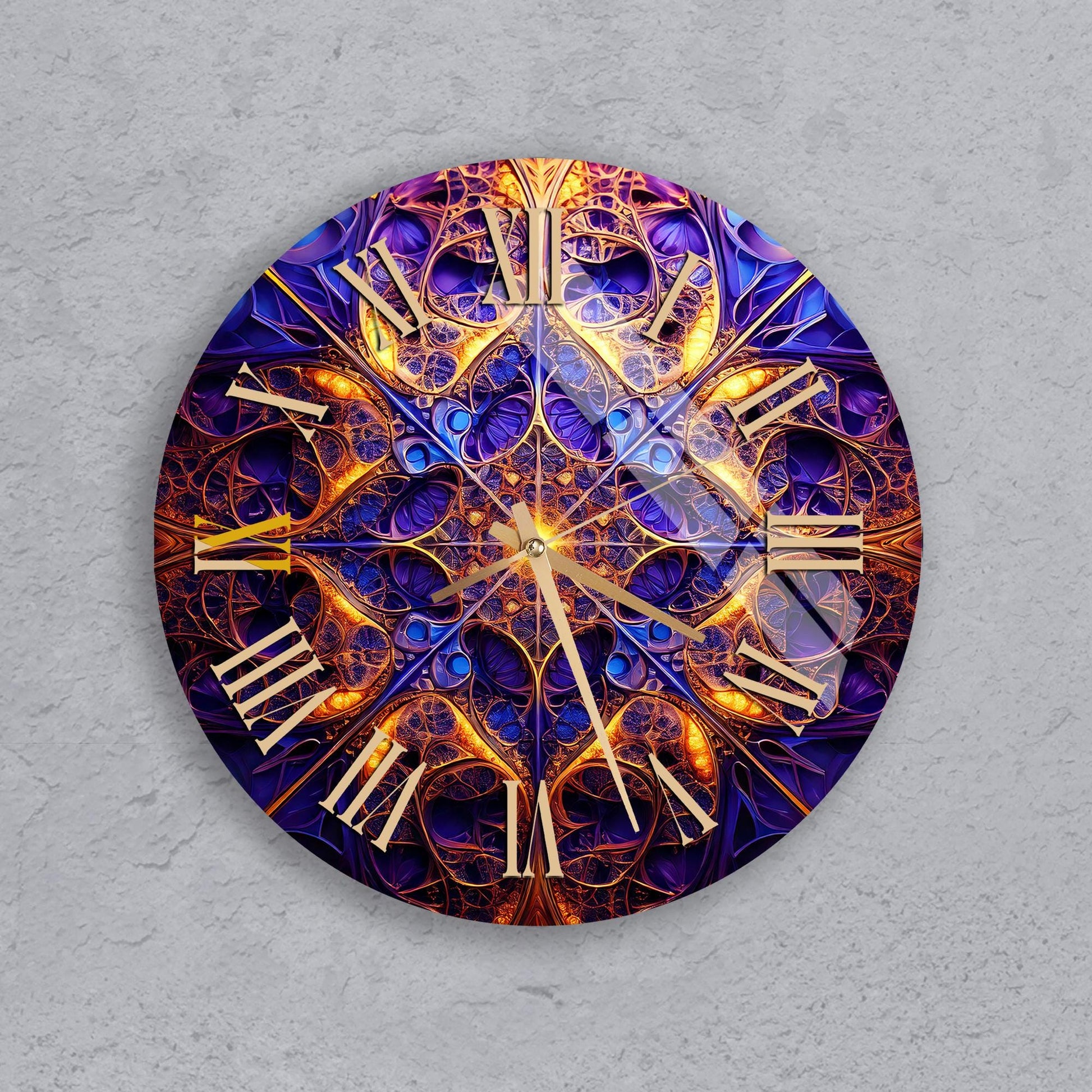 a clock that is on the side of a wall