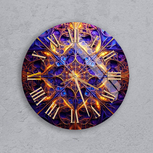 a clock that is on the side of a wall
